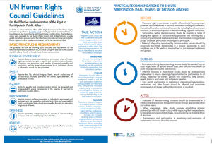 UN Human Rights Council Guidelines. Poster