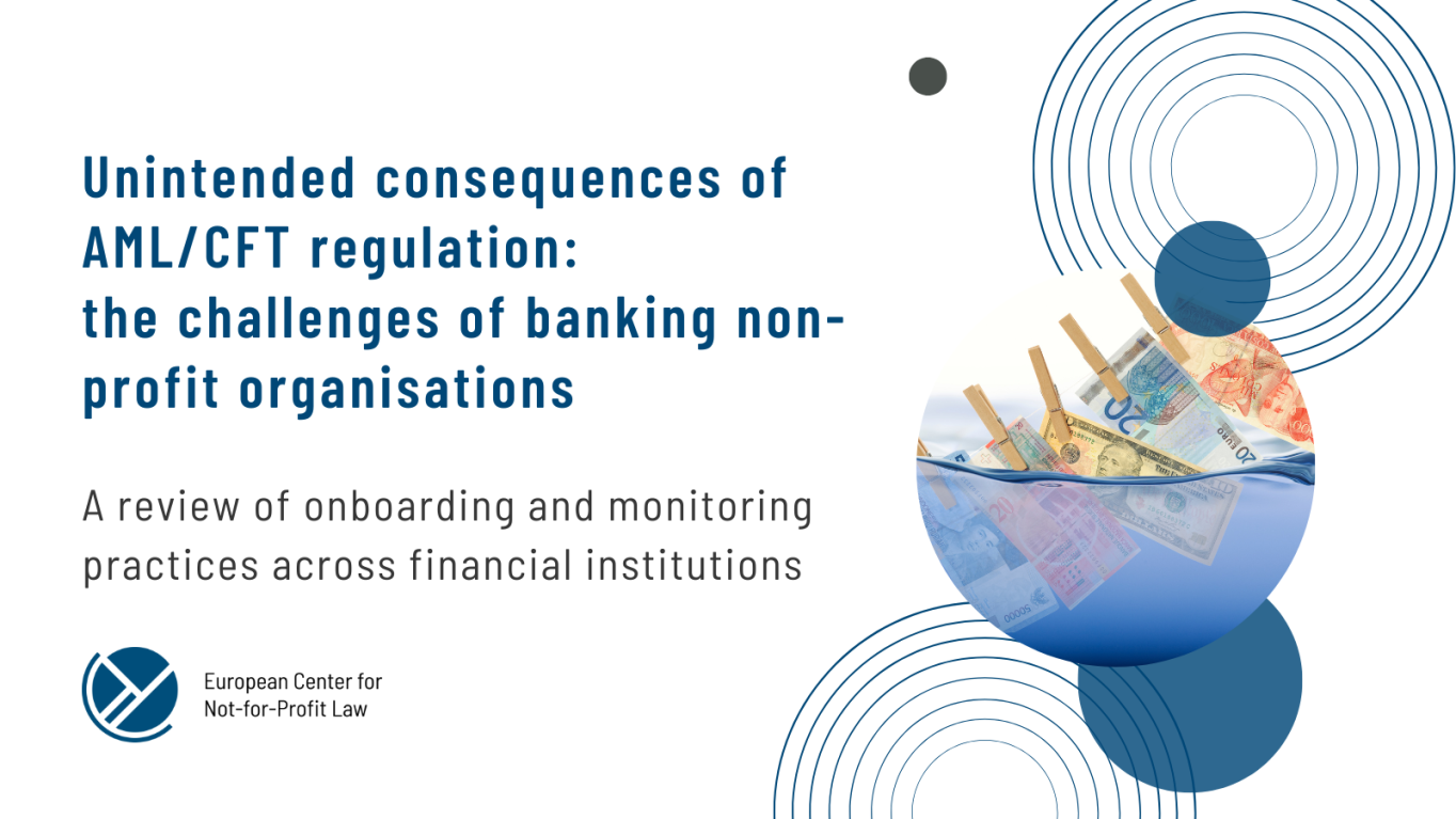 Unintended consequences of AML/CFT regulation banner with circles and banknotes in water