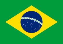 Brasil flag (green, yellow, dark blue)